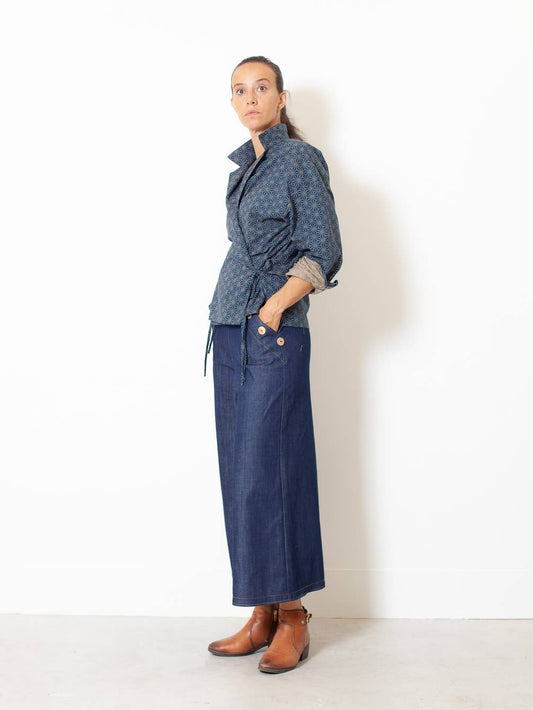 ICONIQUE - Jupe Culotte Henriette denim Bio Gots